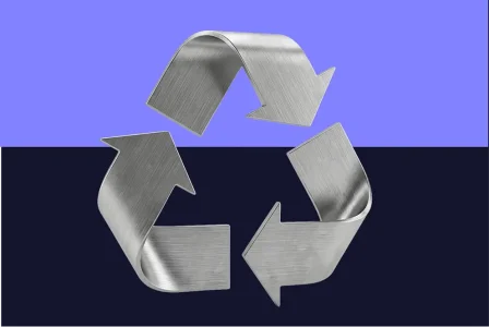 Das Symbol für Recycling - drei Pfeile, die einen Kreis bilden.